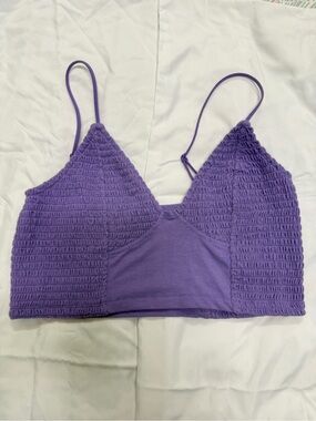 Zenana Outfitters Smocked Bralette - Lavender Purple